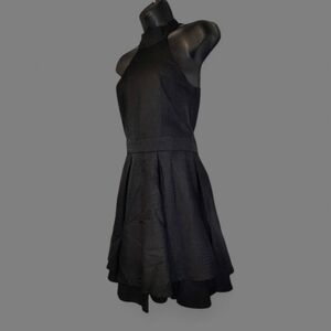 Slay the Day in Style with Our Black High Halter Neck Sleeveless Fitted Dress!